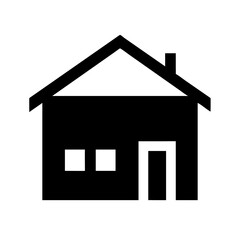 Single Story House Icon Design