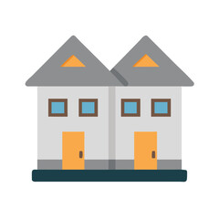 Small Duplex House Unit Icon Design