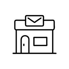 Small Post Office Front Icon Design