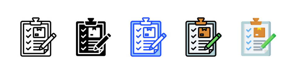 Checklist Icon Collection With Multiple Styles