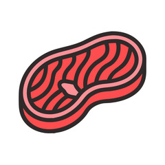 Steak Cut with Marbling Icon Design