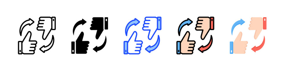 Response Icon Collection With Multiple Styles