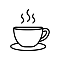 Steaming Coffee in Teacup Icon Design