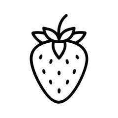 Strawberry with Leaf Top Icon Design