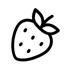 Strawberry with Leaf Top Icon Design