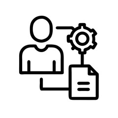 Support Agent with Document Workflow Icon Design