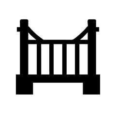 Suspension Bridge Structure Icon Design