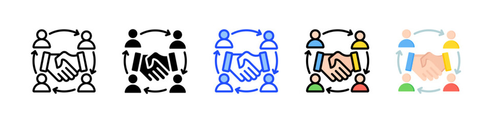 Coordination Icon Collection With Multiple Styles