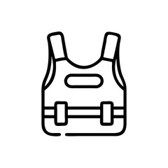 Tactical Vest with Front Straps Icon Design