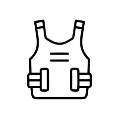 Tactical Vest with Front Straps Icon Design