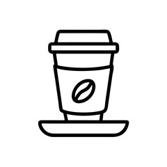 To-Go Coffee with Saucer Icon Design
