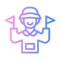 tour guide Line Gradient Icon