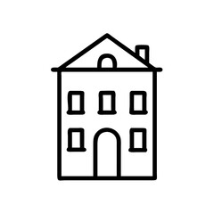 Vintage Townhouse Architecture Icon Design