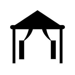 Wedding Canopy Tent Setup Icon Design
