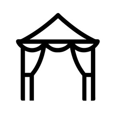 Wedding Canopy Tent Setup Icon Design