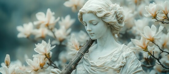 Marble Muse with Magnolia Bloom.