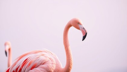 Fototapeta premium pink flamingo in the water