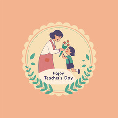 happy teachers day vector 