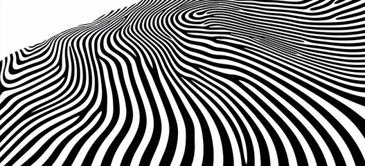 Abstract black and white stripes creating a dynamic design. 