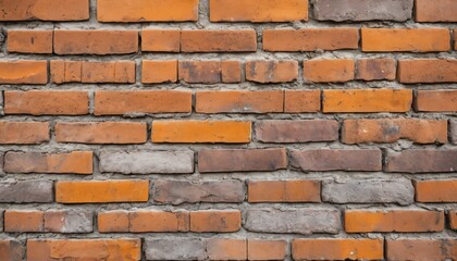 Fototapeta premium Old Orange Brick Wall Texture Background Image for Design Projects Perfect for rustic and vintage designs
