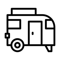 camper van Line Icon
