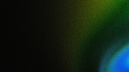 Abstract green blue yellow gradient with grainy texture