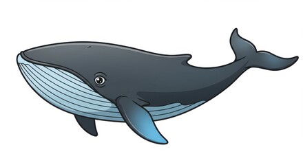 Obraz premium Stylized whale is displayed against a plain background