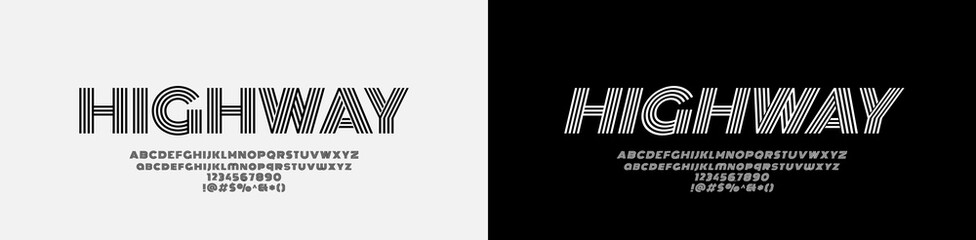 Modern Abstract Technology alphabet font. Minimal fashion typography, Creative urban sport fashion futuristic font and numbers. vector illustration
