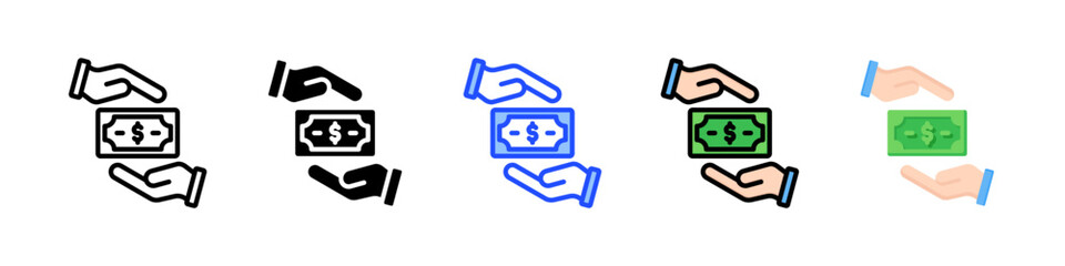 Saving Money Icon Collection With Multiple Styles