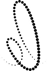 Naklejka premium Line dot of spiral and wave, symbol, icon. Design element