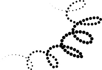 Line dot of spiral and wave, symbol, icon. Design element