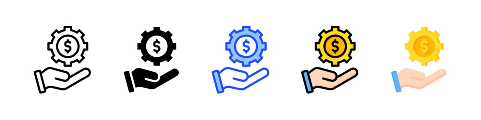 Money Management Icon Collection With Multiple Styles