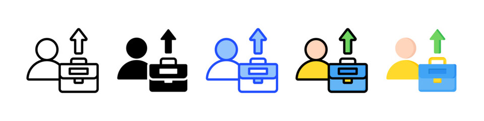 Career Icon Collection With Multiple Styles