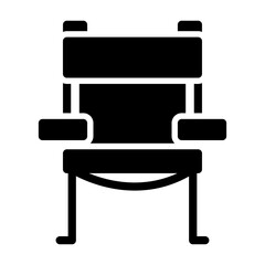 camping chair Solid icon