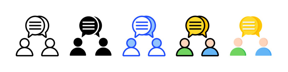 Counseling Icon Collection With Multiple Styles