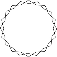 Star shape line. Geometric element