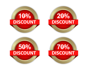 Discount label for promotional with stylish gradient color related to marketing and sales.