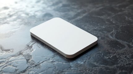 Single business card with rounded corners, floating