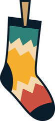 Colorful Sock Illustration Element Set
