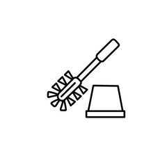 Toilet brush icon