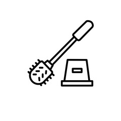Toilet brush icon