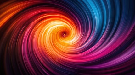 Space flare in colorful spiral motion