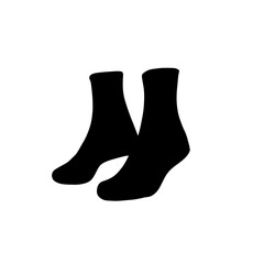 Sock silhouette illustration