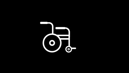 Wheel chair icon illustration concept