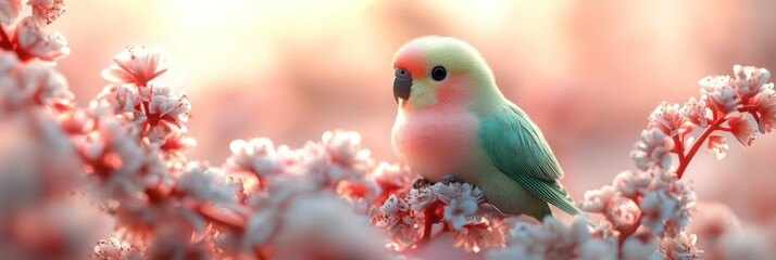 Pastel Parrot Spring Blossom.