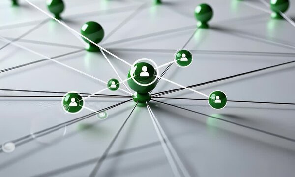  A close-up of interconnected nodes forming an intricate network, symbolizing the complex and dynamic nature of global data flow and interactions between financial clearing houses.