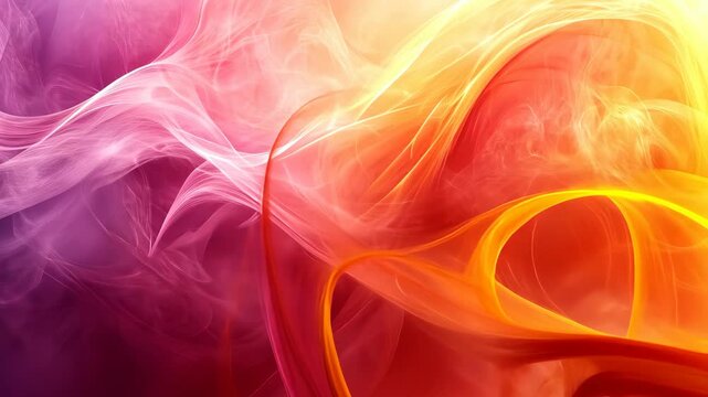 Abstract swirling colorful smoke design