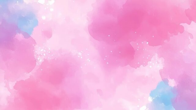 Abstract pastel watercolor wash background with pink, blue, and purple hues and subtle white speckles creating a dreamy gradient effect