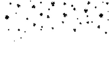 falling clover leaves silhouette