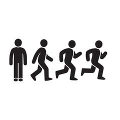 running man silhouettes